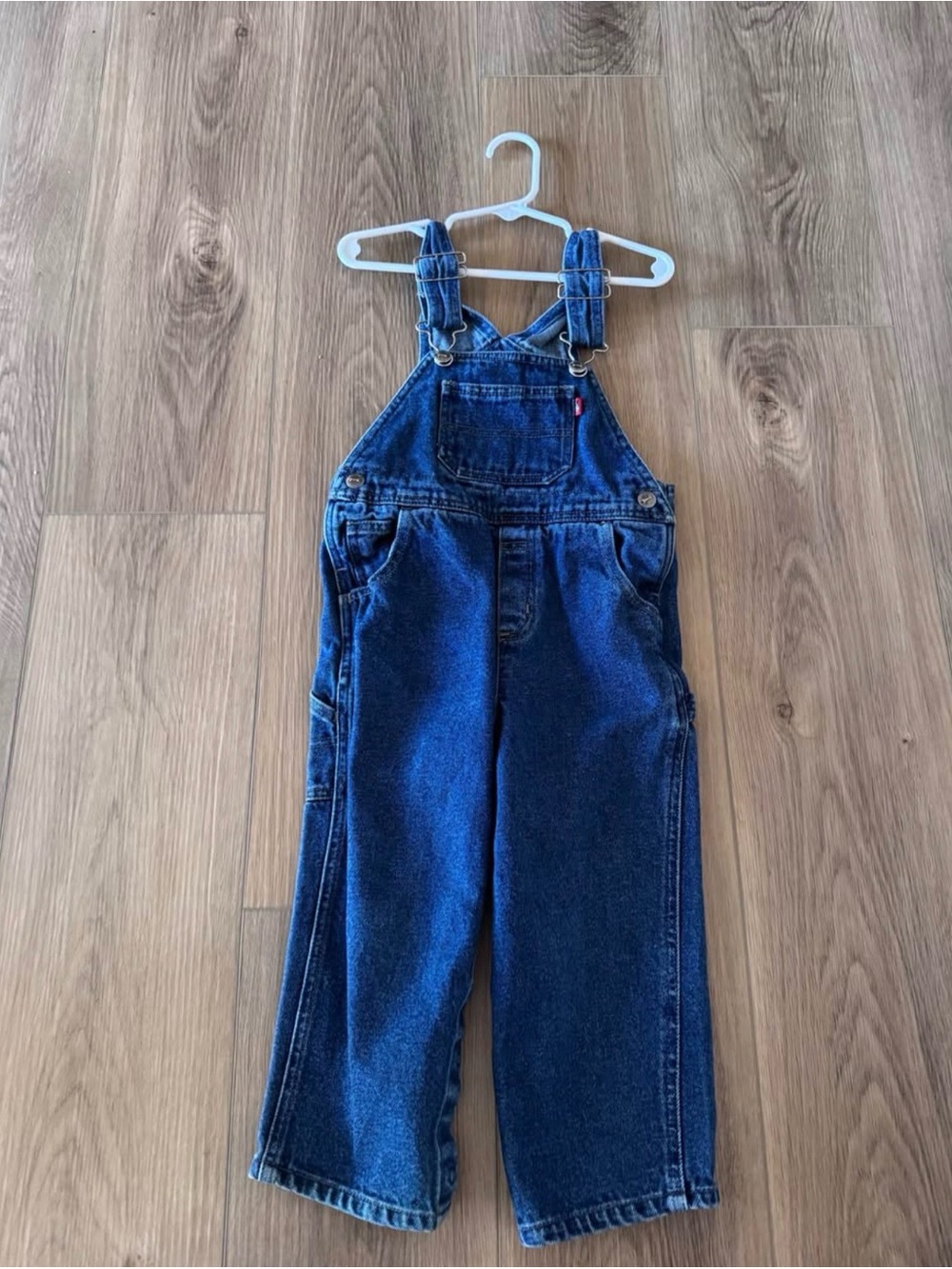 Vintage Sprockets Kids Blue Denim Overalls with Adjustable Straps